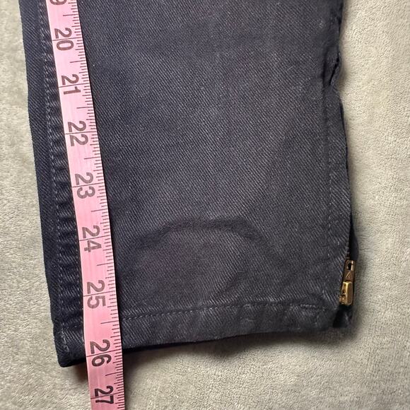 Vtg 80s Guess Georges Marciano Jeans Sz 28 *25x26 Black Denim Tapered Ankle Zip - Picture 11 of 15